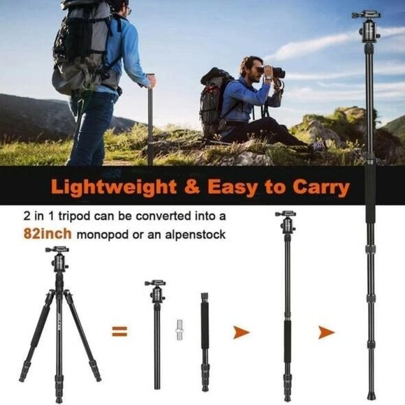 Heavy Duty Tripod for Camera and Phone, H85 Camera Monopod Tripod, DSLR Binocula - Picture 10 of 10